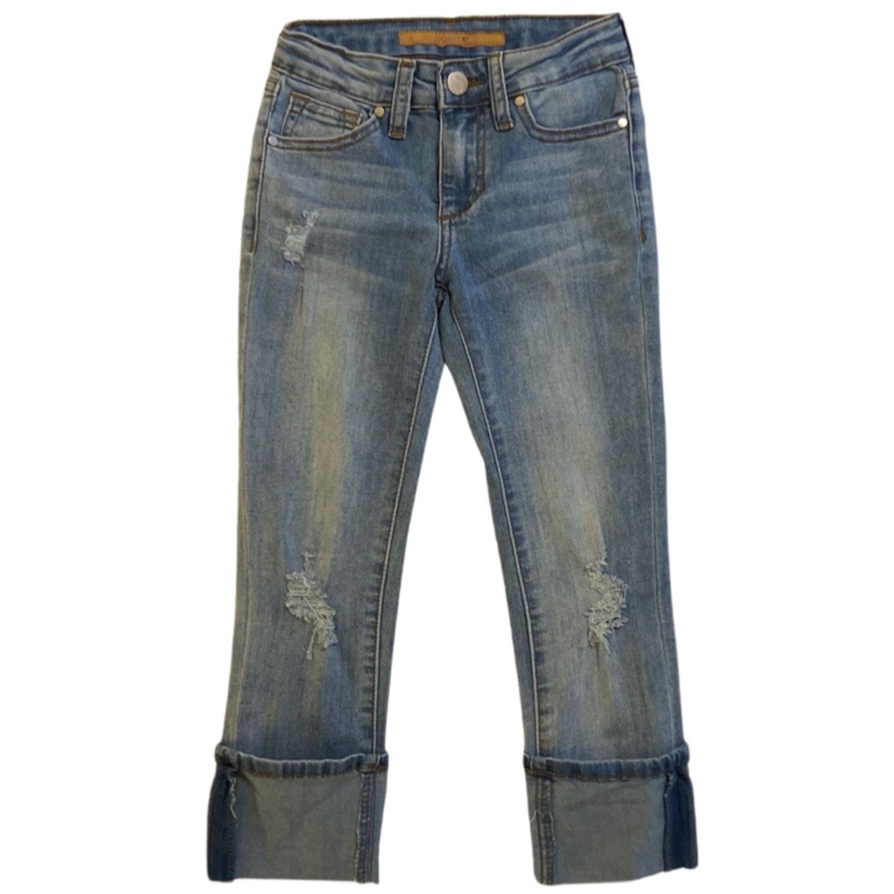 Joe’s Jeans Girls Cuffed Distressed Jeans 8